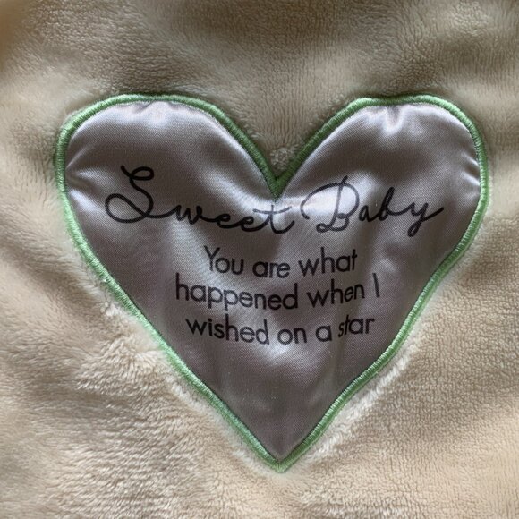 Sweet Baby Wished Upon A Star Snuggle Swaddle 26 x 28" Blanket Cream Plush Soft - Picture 2 of 10